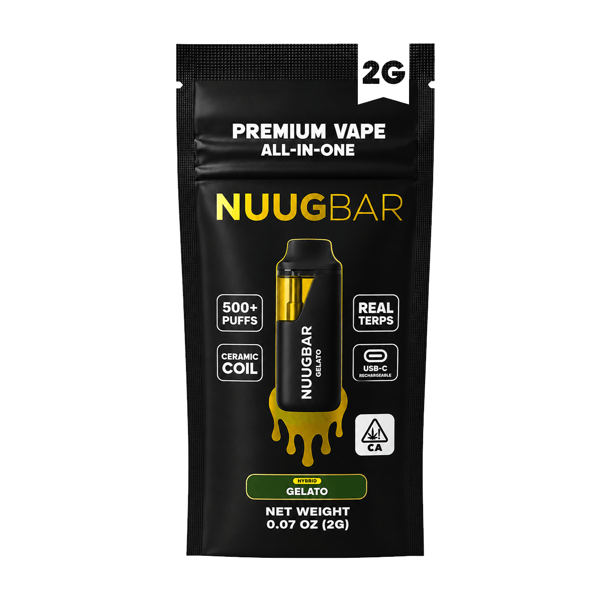 Gelato NUUG BAR THC & THCA vape
