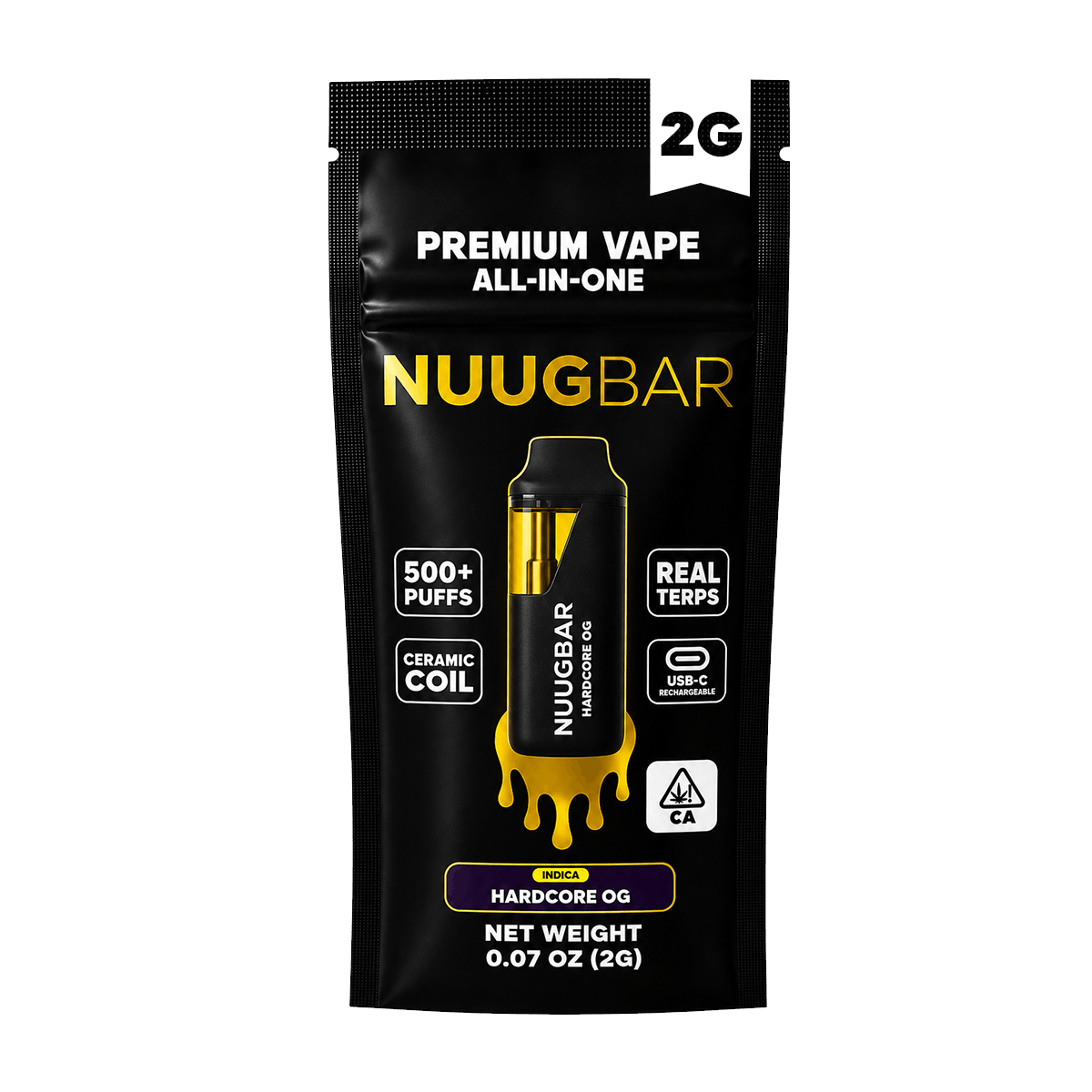 Hardcore OG NUUG BAR THC & THCA vape