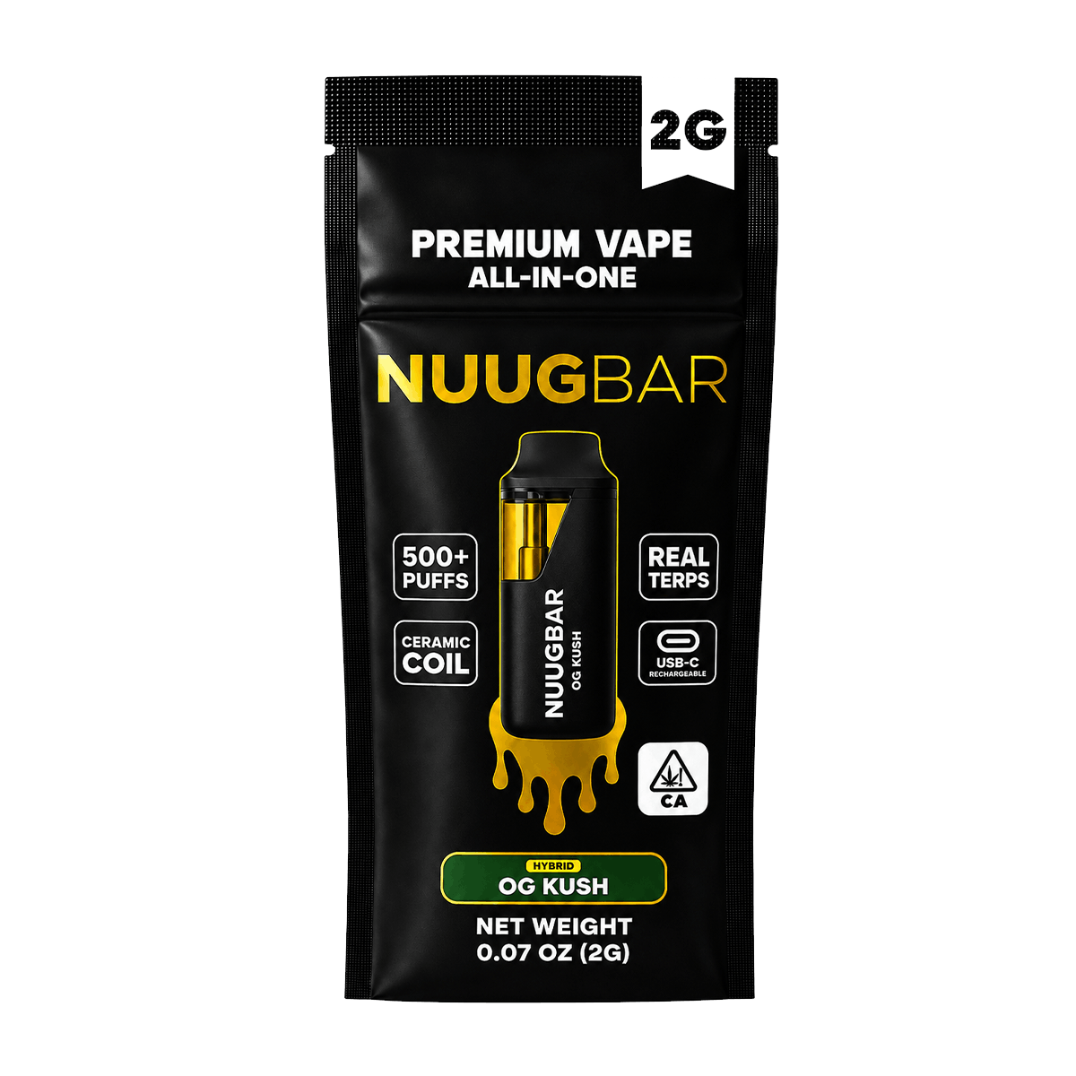 OG Kush NUUG BAR THC & THCA vape