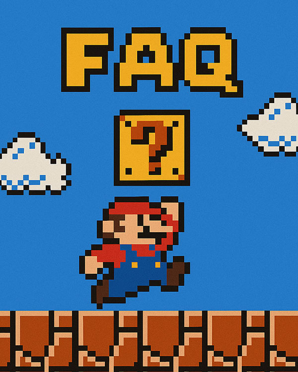 A stylized image related to NUUG BAR's frequently asked questions